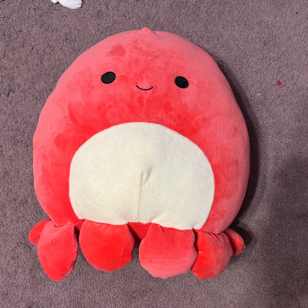 Squishmallows Red & Cream Octopus Plush